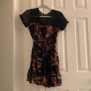 F21 Black Floral Dress